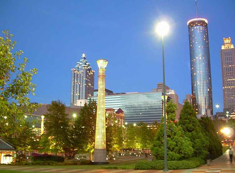 Splash Fountains in Atlanta, waterspeelplaatsen en sproeigerreinen / Georgië