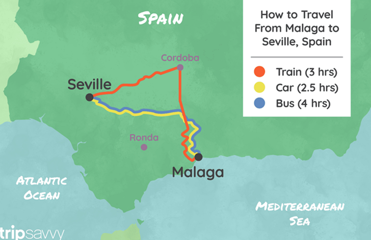 Von Malaga nach Sevilla / Spanien