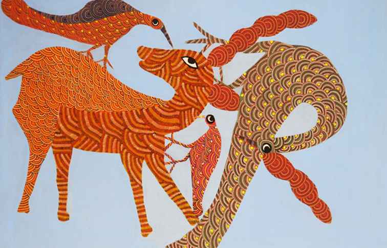 Liebe Stammeskunst? Weltweit erste Gond Kunstgalerie in Indien / Delhi