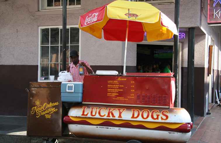 Goedkoop eten in de Franse wijk van New Orlean / Louisiana