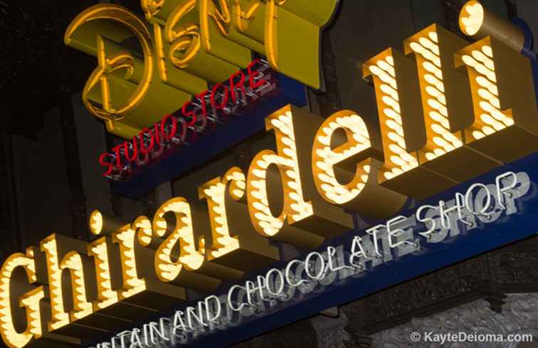 Fuente Ghirardelli Soda y Disney Studio Store / California