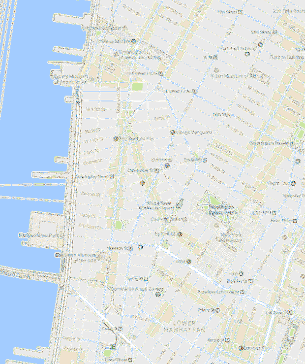 Mappa del quartiere di Greenwich Village e West Village / New York