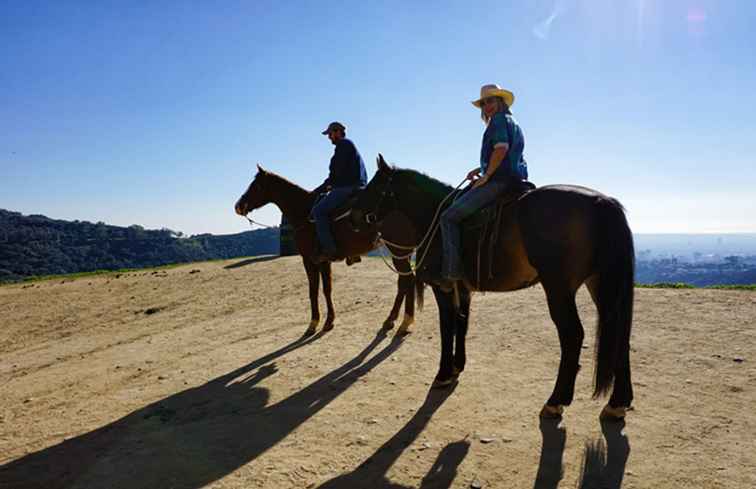 Equitazione e cavalcate sul pony a Griffith Park / California