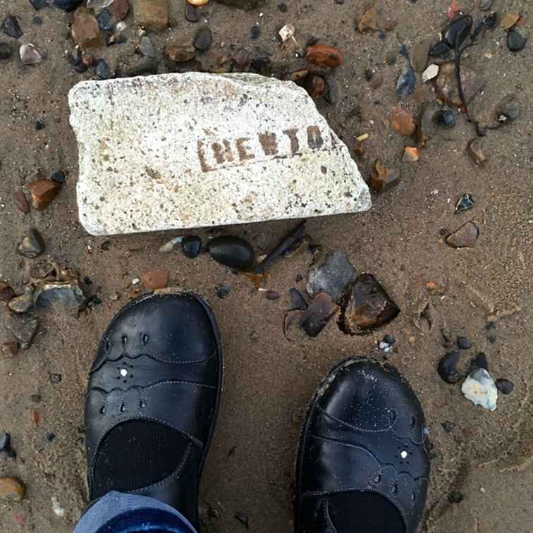 Mudlarking in London auf der Themse / England