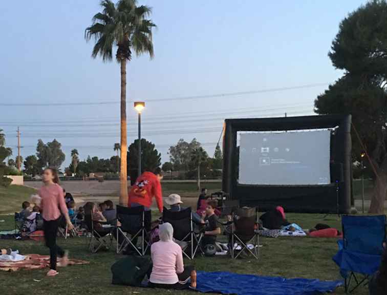 Ride-in-films in het Park in Mesa, AZ / Arizona