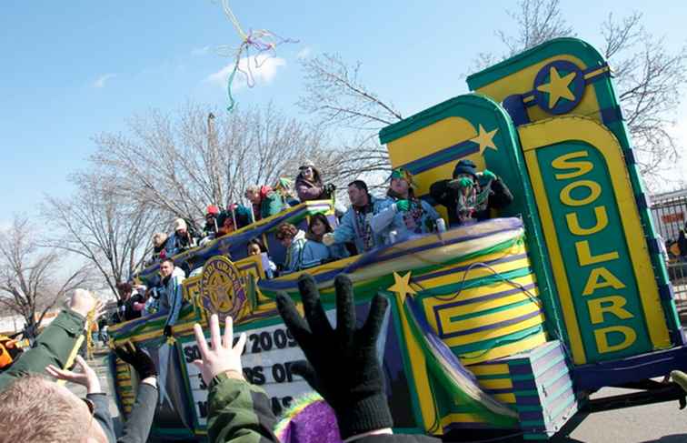 La grande parata di Soulard Mardi Gras a St. Louis
