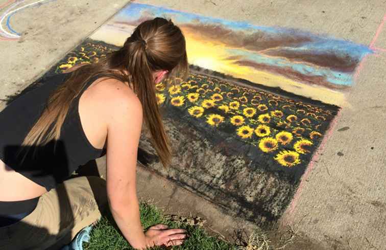 Le festival d'art de craie de Luna Park / Californie