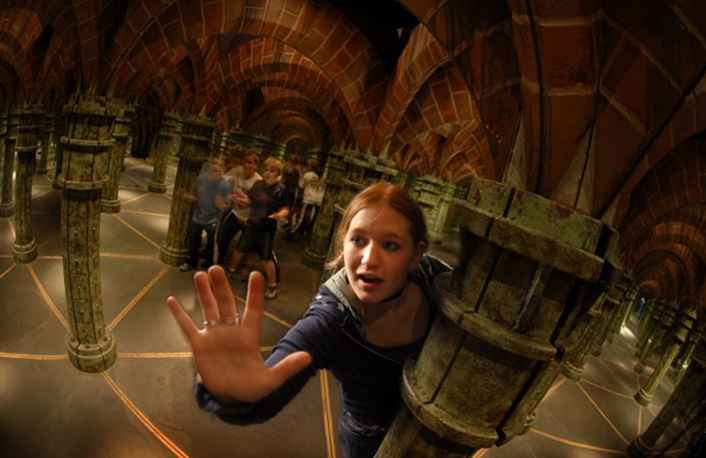 Incredibile labirinto di Funhouse di Chicago al Navy Pier / Illinois