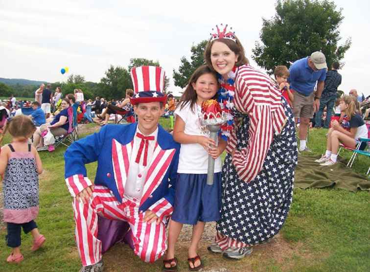 Fira den fjärde juli i Leesburg, Virginia / Washington, D.C..