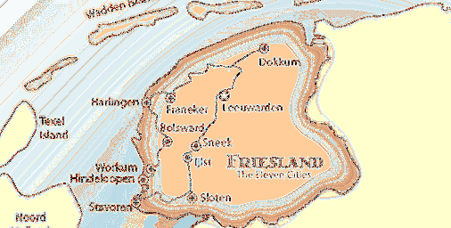 Friesland, Nederländerna Karta och reseguide / nederländerna