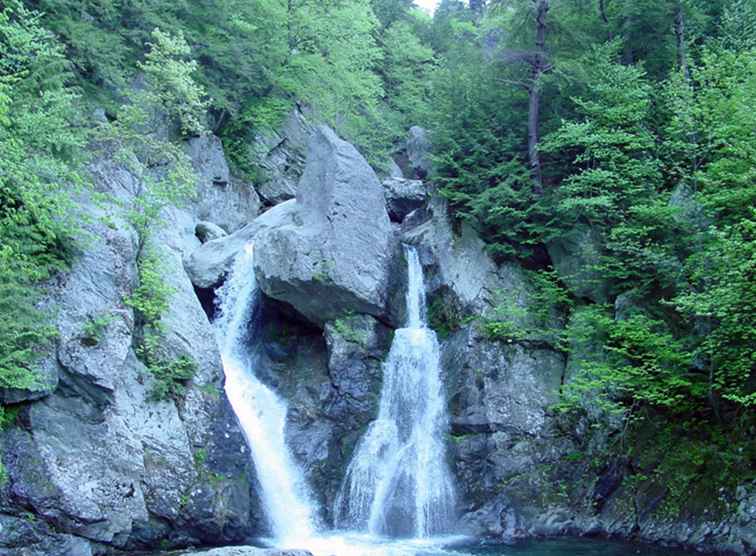 Massachusetts 'Bash Bish Falls ist zwei Wasserfälle für den Preis von One / Massachusetts