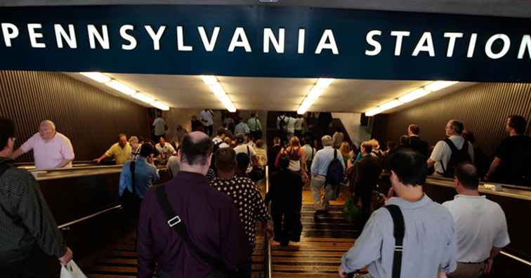 Pennsylvania Station Three Trains in de Stad van New York / New York