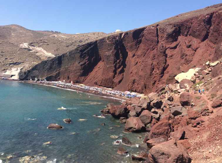 Rood strand, naakt strand van Kreta / Griekenland