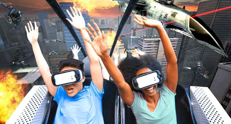 Des caboteurs de réalité virtuelle sortent à Six Flags / Parc d'attractions