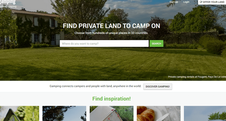 ¿Quieres RV o acampar en un jardín? Prueba Gamping!