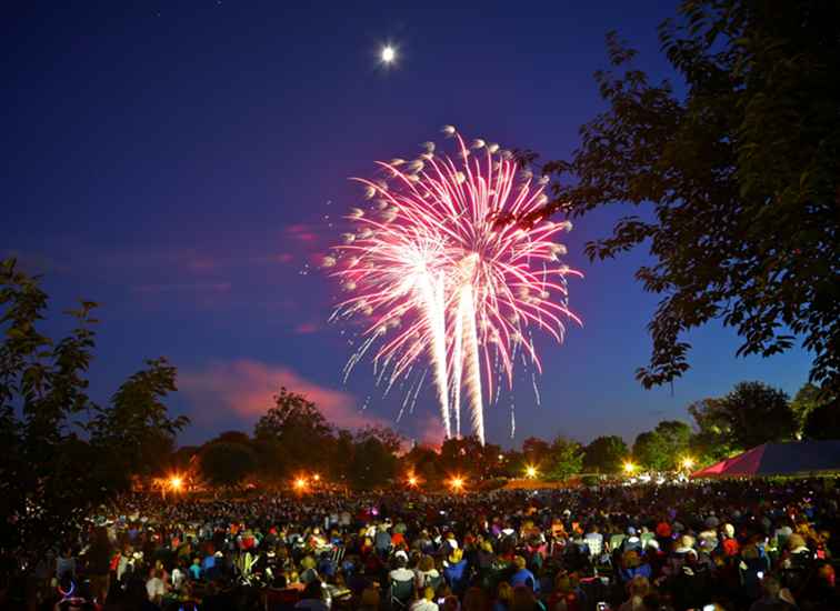 2018 Fuochi d'artificio del 4 luglio a Frederick, nel Maryland / Washington DC.