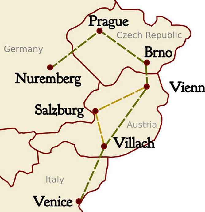 Un itinerario per esplorare l'Europa centrale / Europa