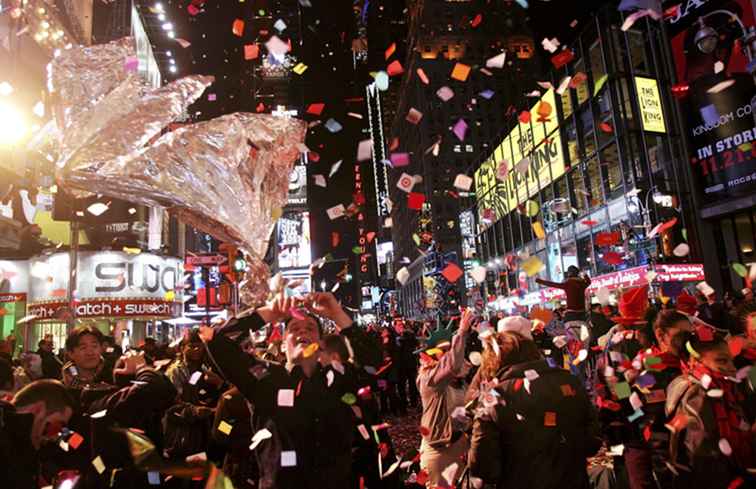 Oud en nieuw vieren op Times Square / New York