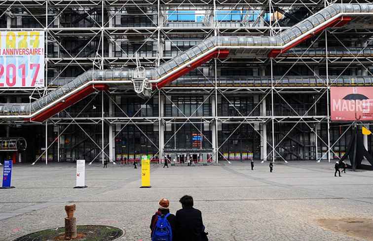 Centre Georges Pompidou in de wijk Beaubourg in Parijs / Frankrijk