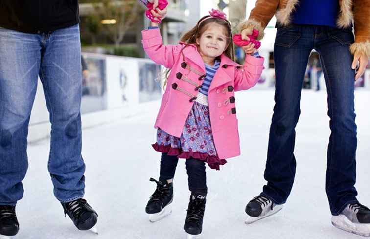 CitySkate Outdoor Ice Rink nel centro di Phoenix / Arizona