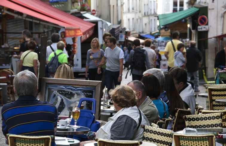 Verken de Rue Mouffetard / Jussieu in Parijs / Frankrijk