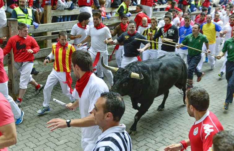 Berömda tjurkörningar i Spanien / spanien