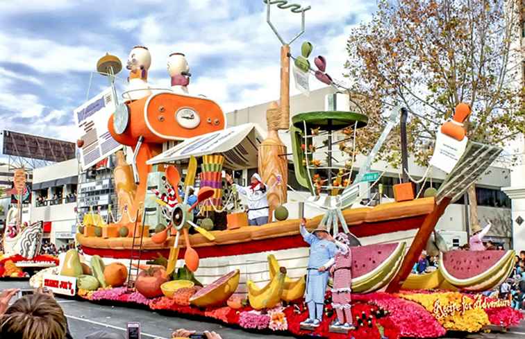 Wie man die Pasadena-Rosen-Parade - persönlich beobachtet / Kalifornien