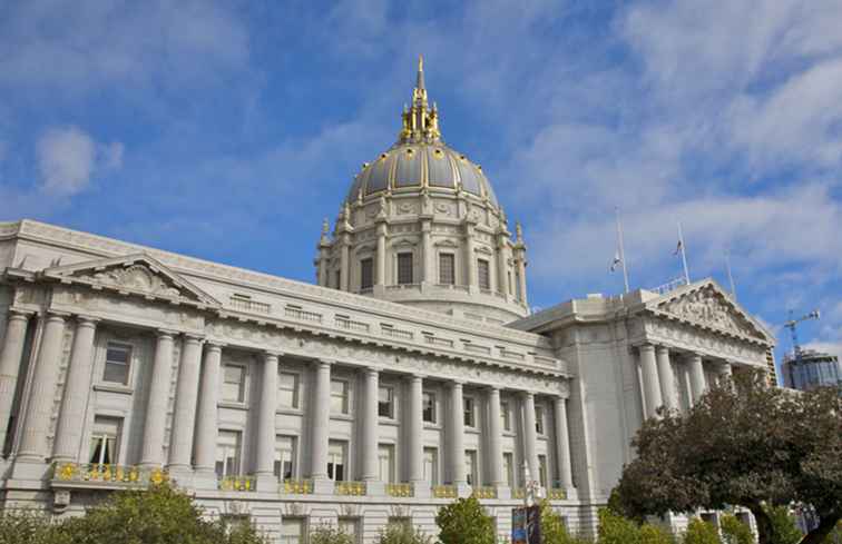 Översikt över stadshuset i San Francisco / kalifornien