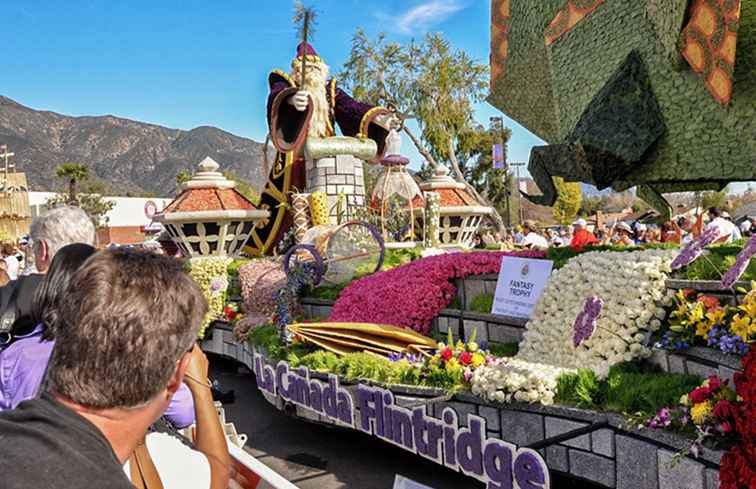 Rose Parade Float Viewing / California