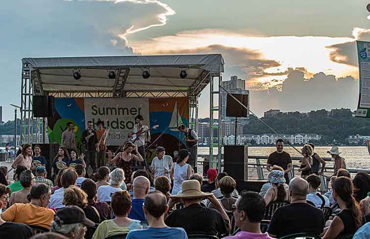 Sommar på Hudson i Riverside Park / NewYork