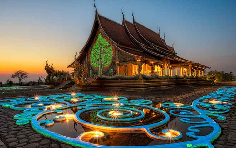 Etiquette del tempio della Tailandia