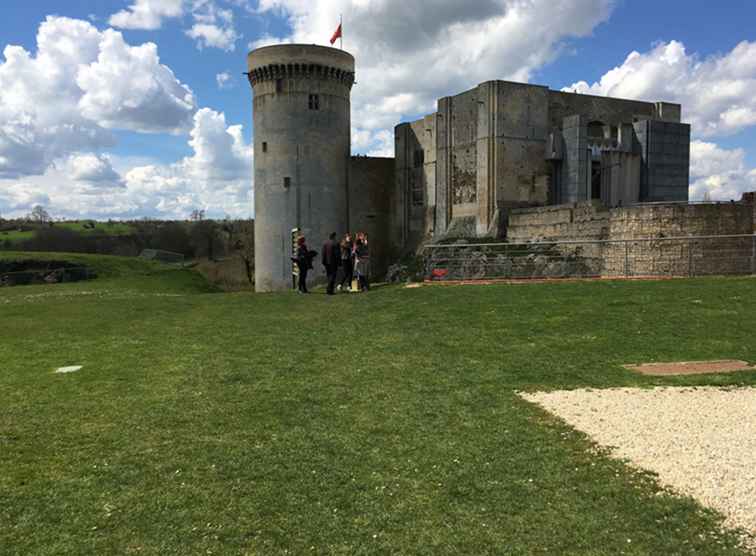 Das Schloss von William der Eroberer in Falaise in der Normandie / Frankreich