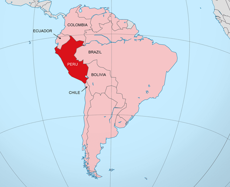 Les cinq pays frontaliers du Pérou / Pérou