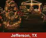 La piste de lumières des vacances de Jefferson / Texas