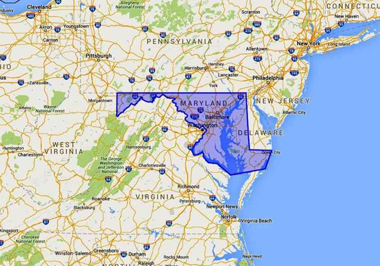 Dov'è il Maryland? Mappa, posizione e geografia / Maryland