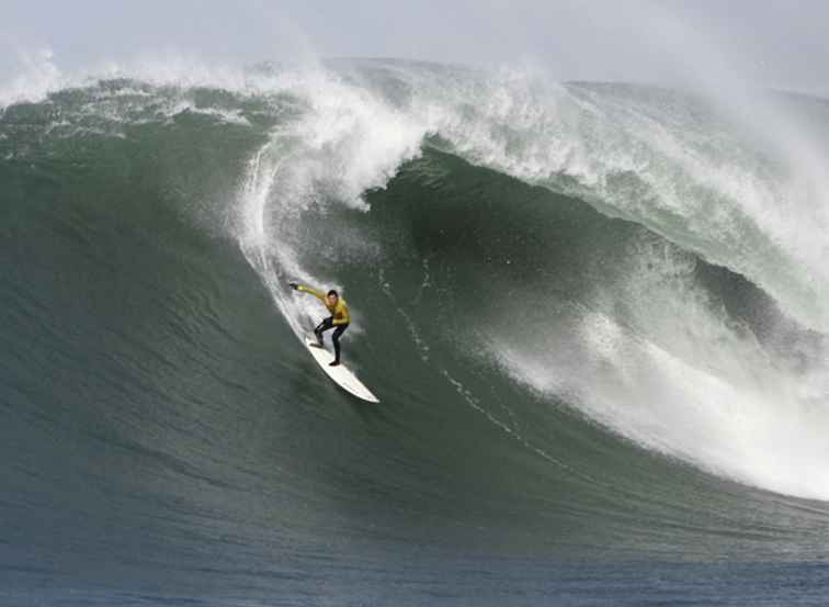 Var att titta på Mavericks Surf Contest / kalifornien