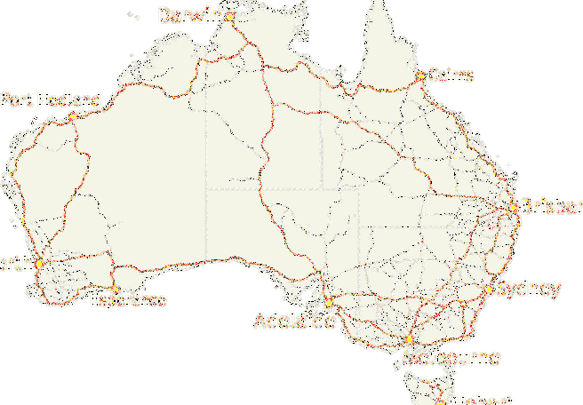 Snelweg 1 Perth naar Darwin / Australië