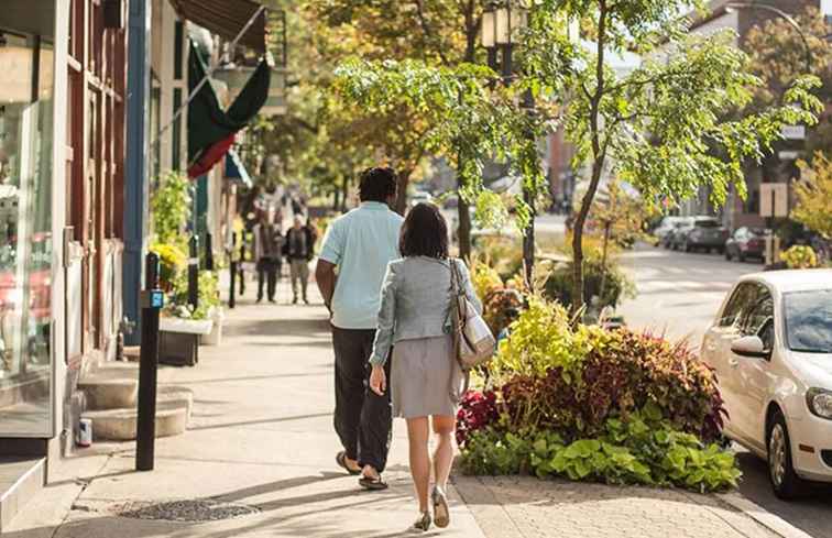 Laurier Avenue West Shopping di lusso sulla Striscia di Montreal / Montreal