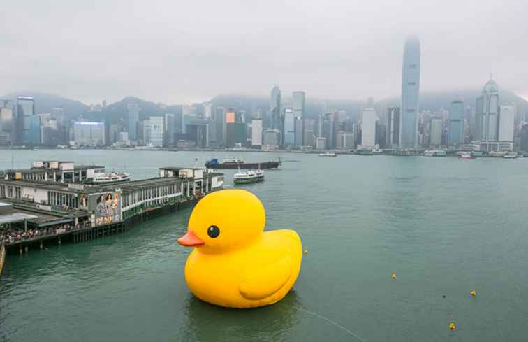 El pato de goma más famoso del mundo / Hong Kong