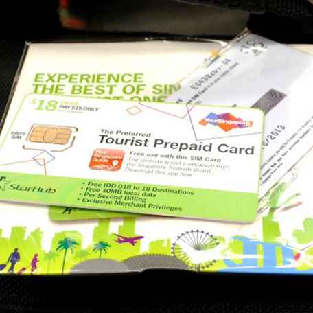 Uso de la tarjeta prepaga GSM Tourist de StarHub en Singapur