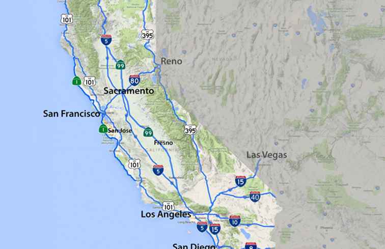 Mappa stradale della California / California