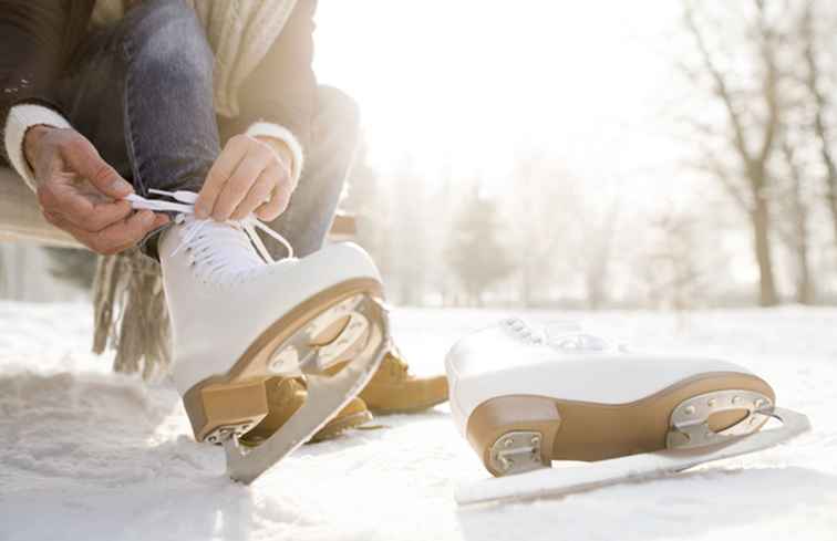 Piste di pattinaggio su ghiaccio a Long Island / New York