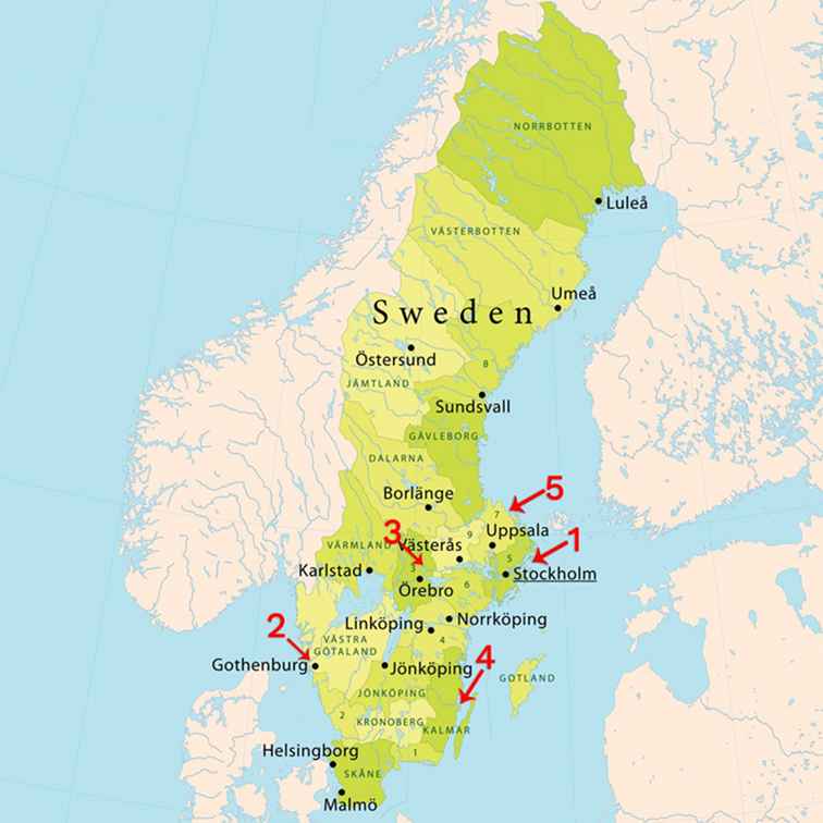 Platser av nakenstränder efter land / Europa