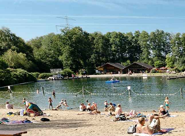 Naaktstrand in Hamburg / Duitsland