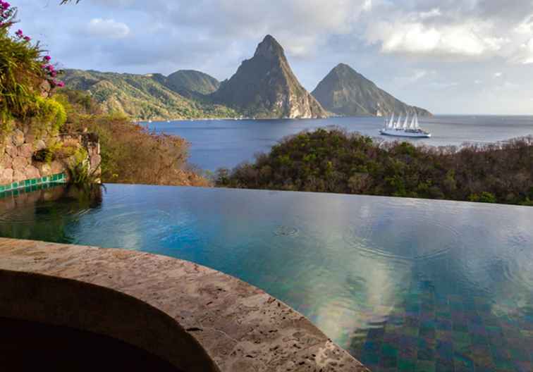 St. Lucia's Anse Chastanet e Jade Mountain Resorts / Santa Lucia