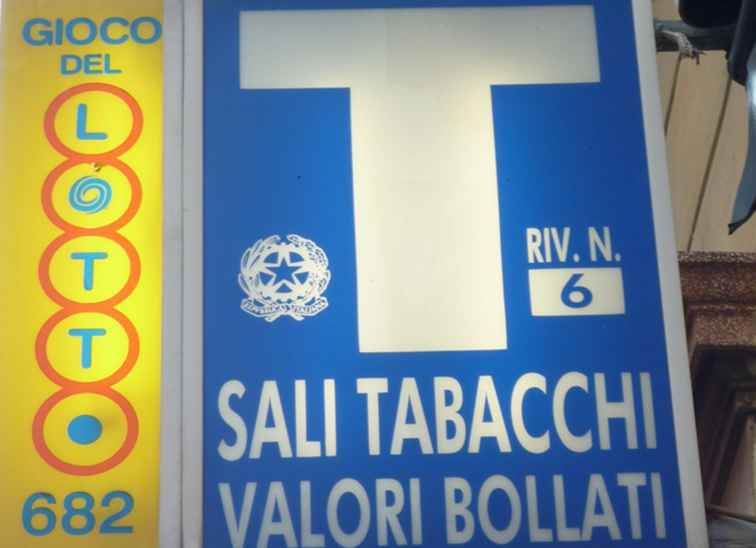 Tabacchi Tiendas y Tabaco en Italia / Italia