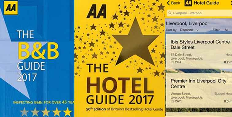 Les AA B & B et les guides de l'hôtel - Livres, applications ou les deux? / Angleterre