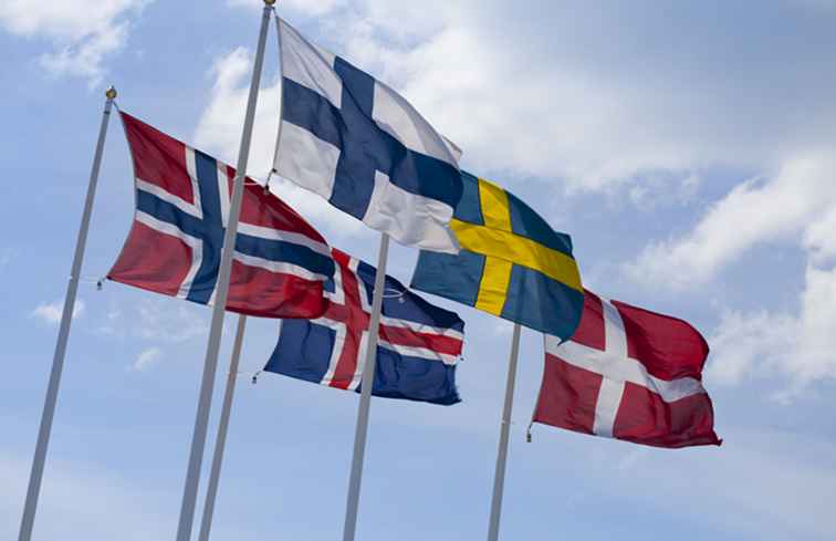 Die skandinavischen Flaggen / Europa