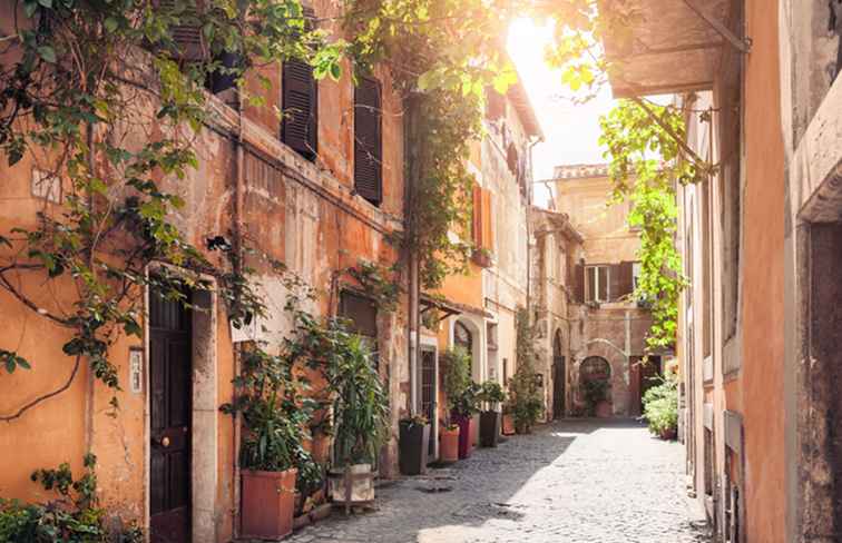 El barrio de Trastevere en Roma / Italia