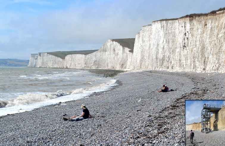 UK Naken Stränder - Birling Gap på South Coast of England / england